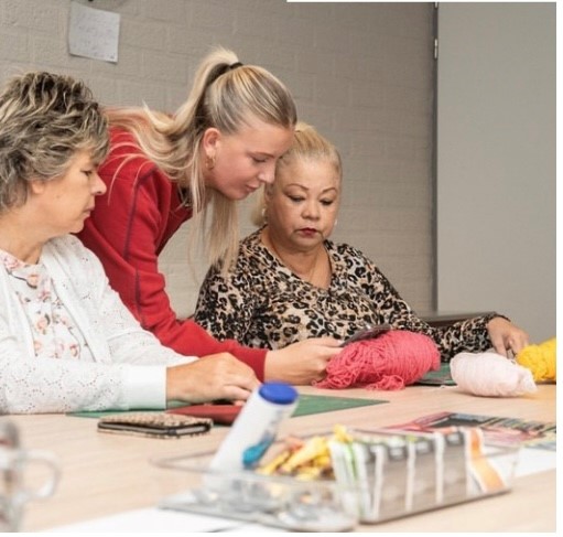 Creative morning at Aldlân community centre.