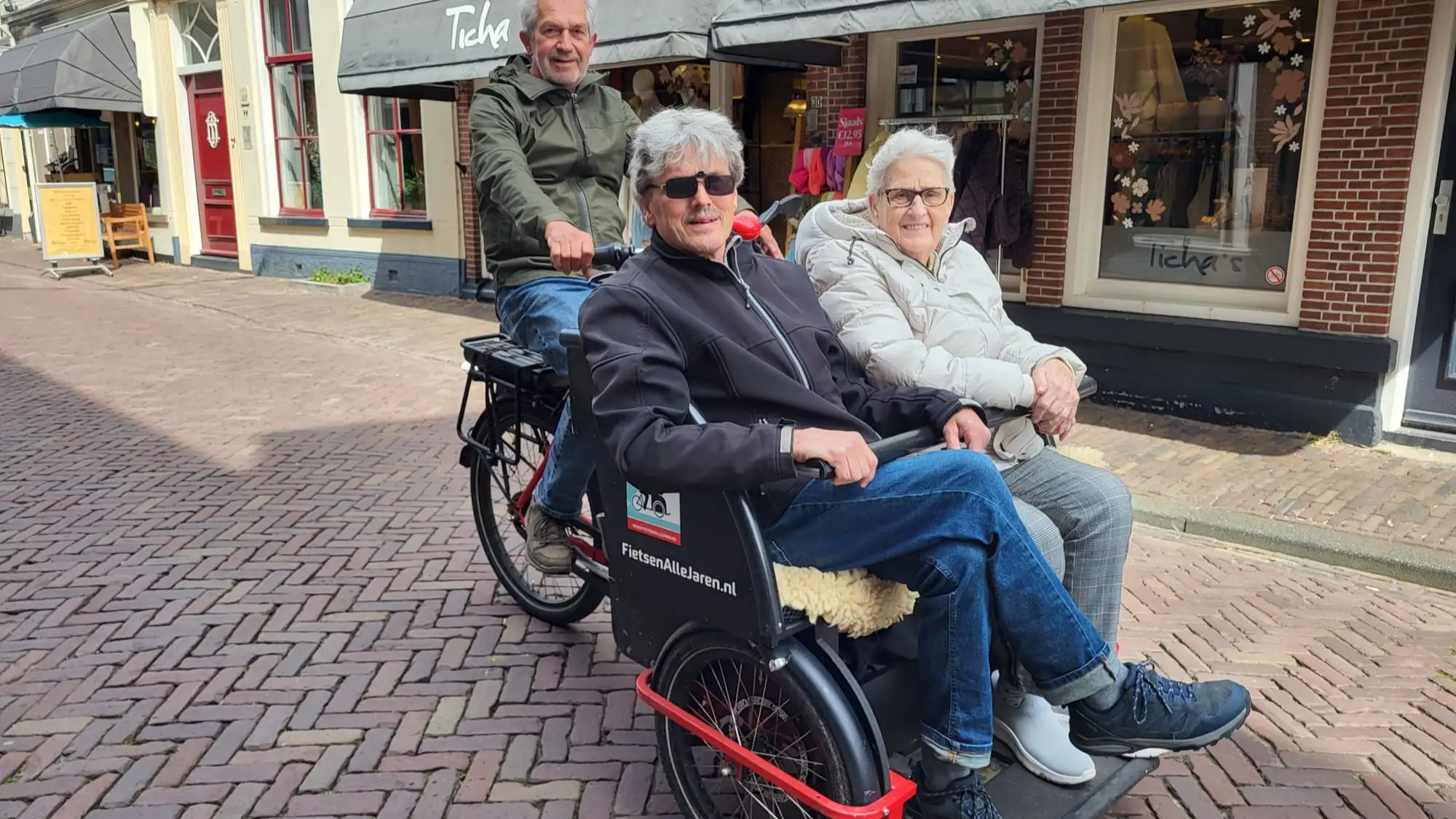 Riksja bestuurder in Stiens
